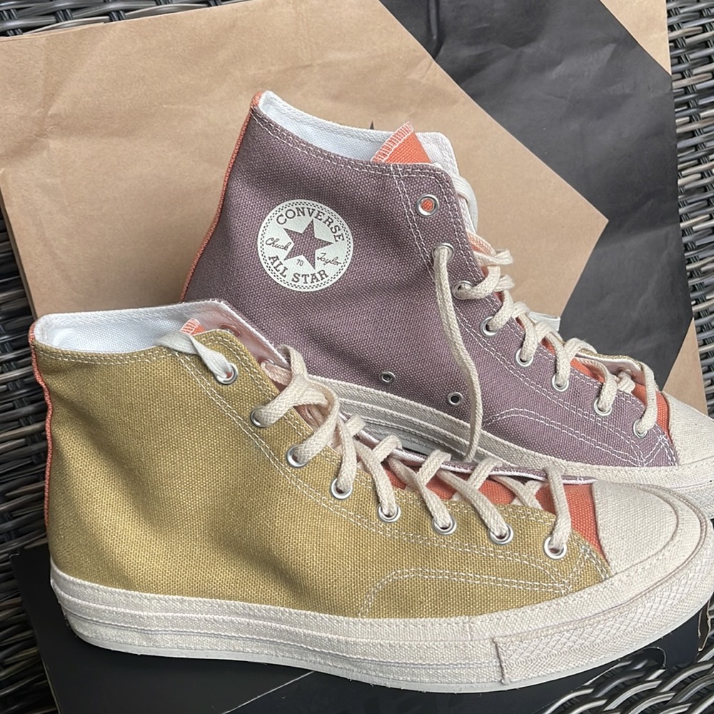Converse Chuck Taylor 70 All Star Hi Prairie Sand/Noble Grey/Egret mens - Picture 8 of 16